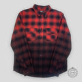 Amiri Dip Dye Flannel in Red/Black