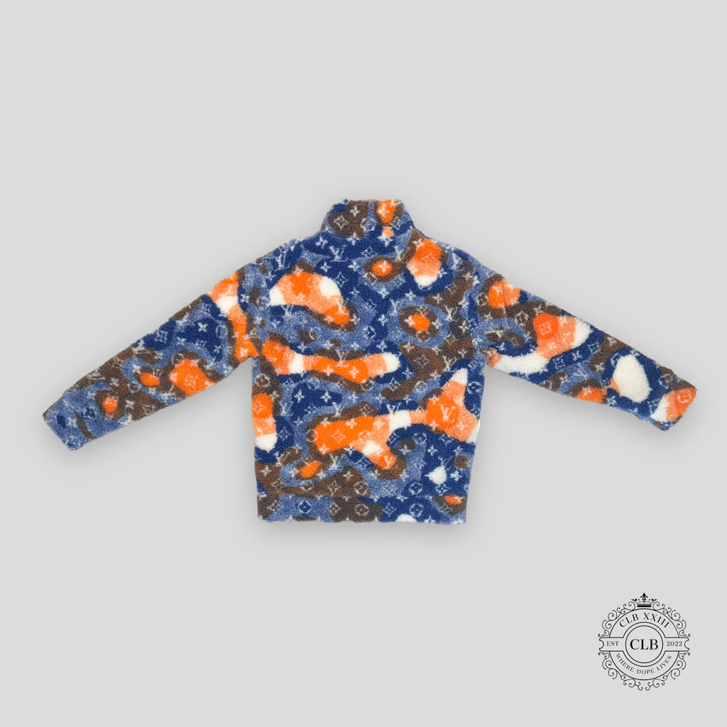 LOUIS VUITTON JACQUARD CAMO FLEECE ZIP UP