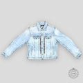 Amiri MX2 Bandana Patch Denim Trucker Jacket in Clay Indigo