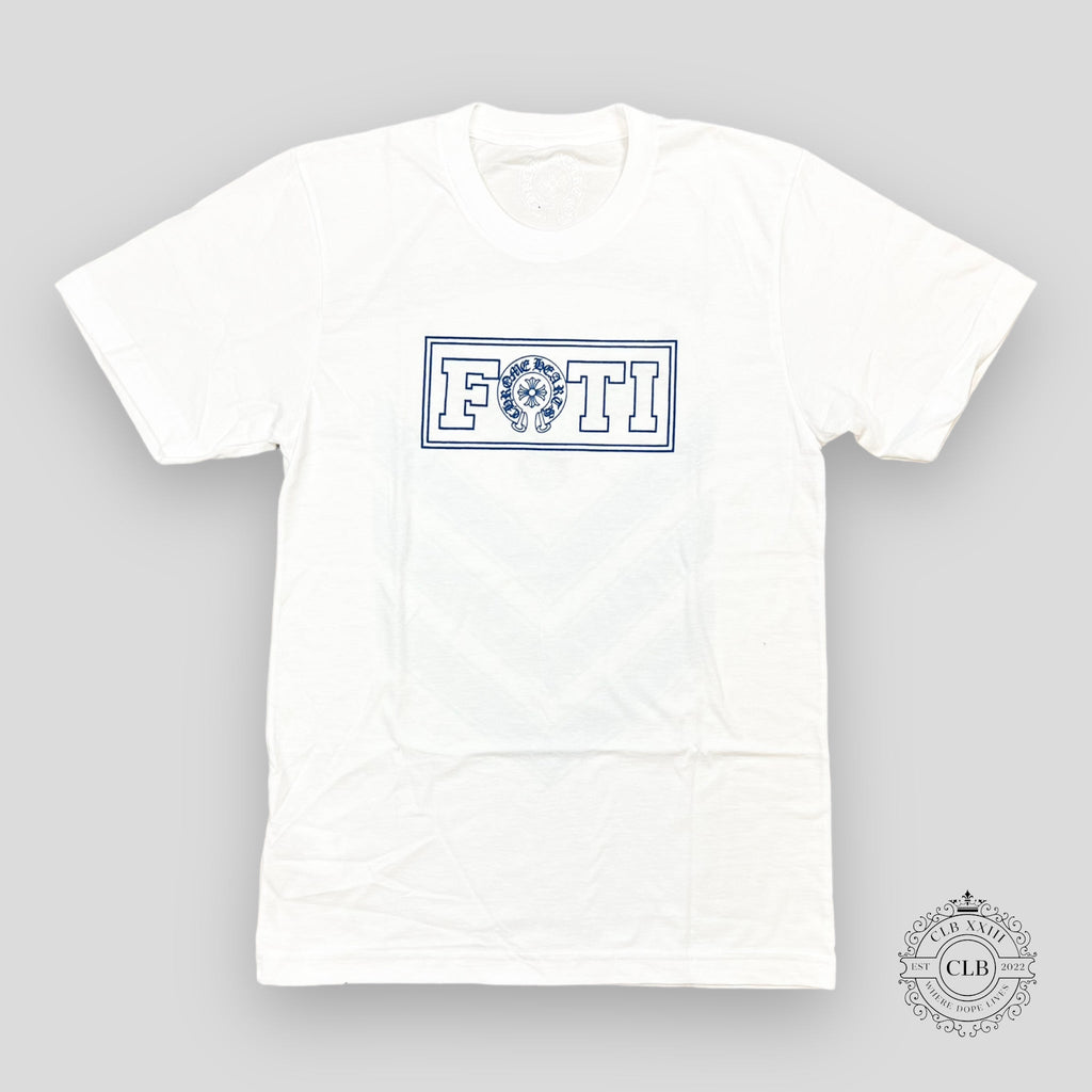 CHROME HEARTS FOTI T-SHIRT - WHITE / BLUE