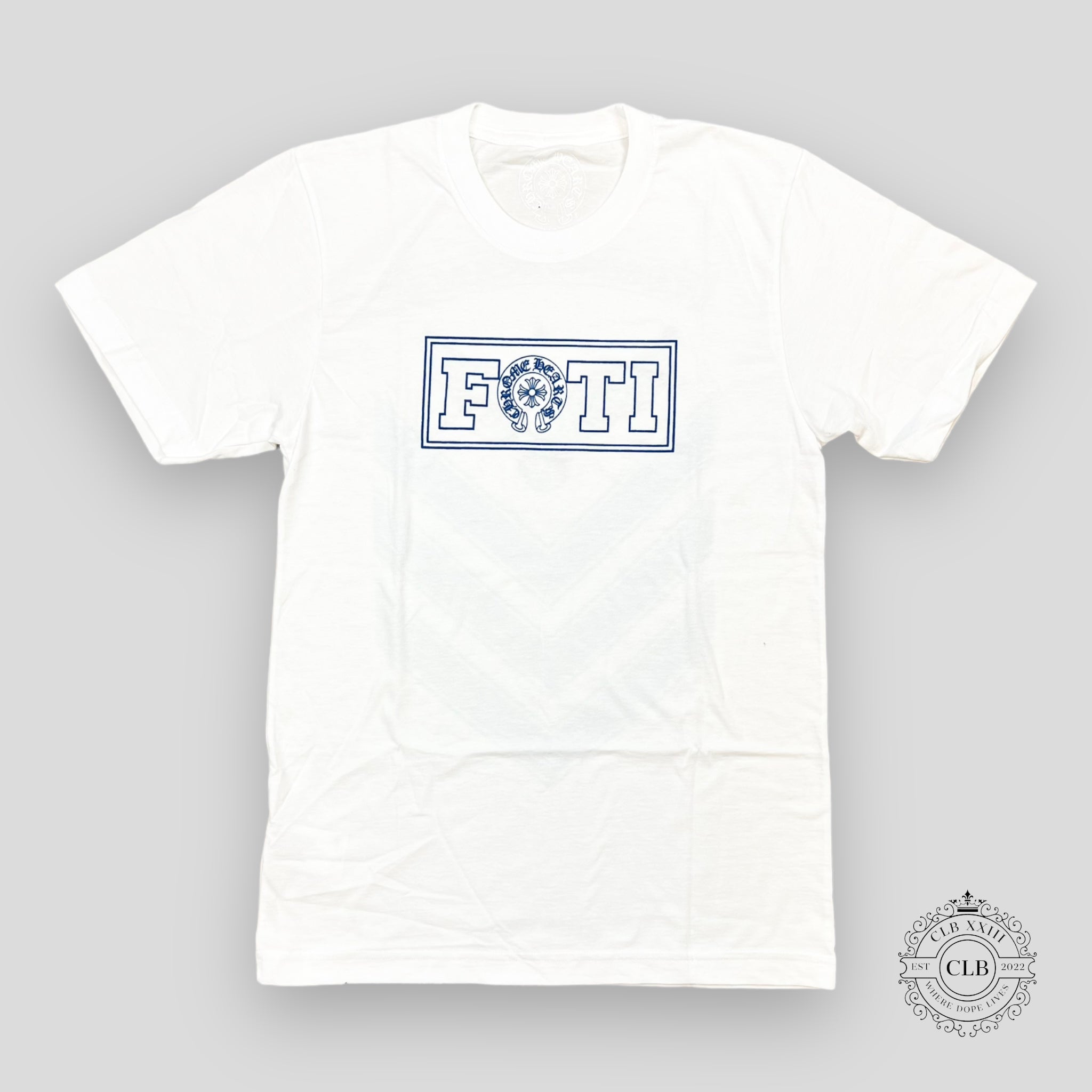 CHROME HEARTS FOTI T-SHIRT - WHITE / BLUE