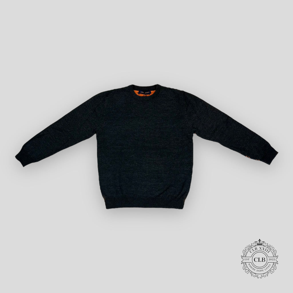 LOUIS VUITTON MONOGRAM KNIT SWEATER - GREY/ORANGE