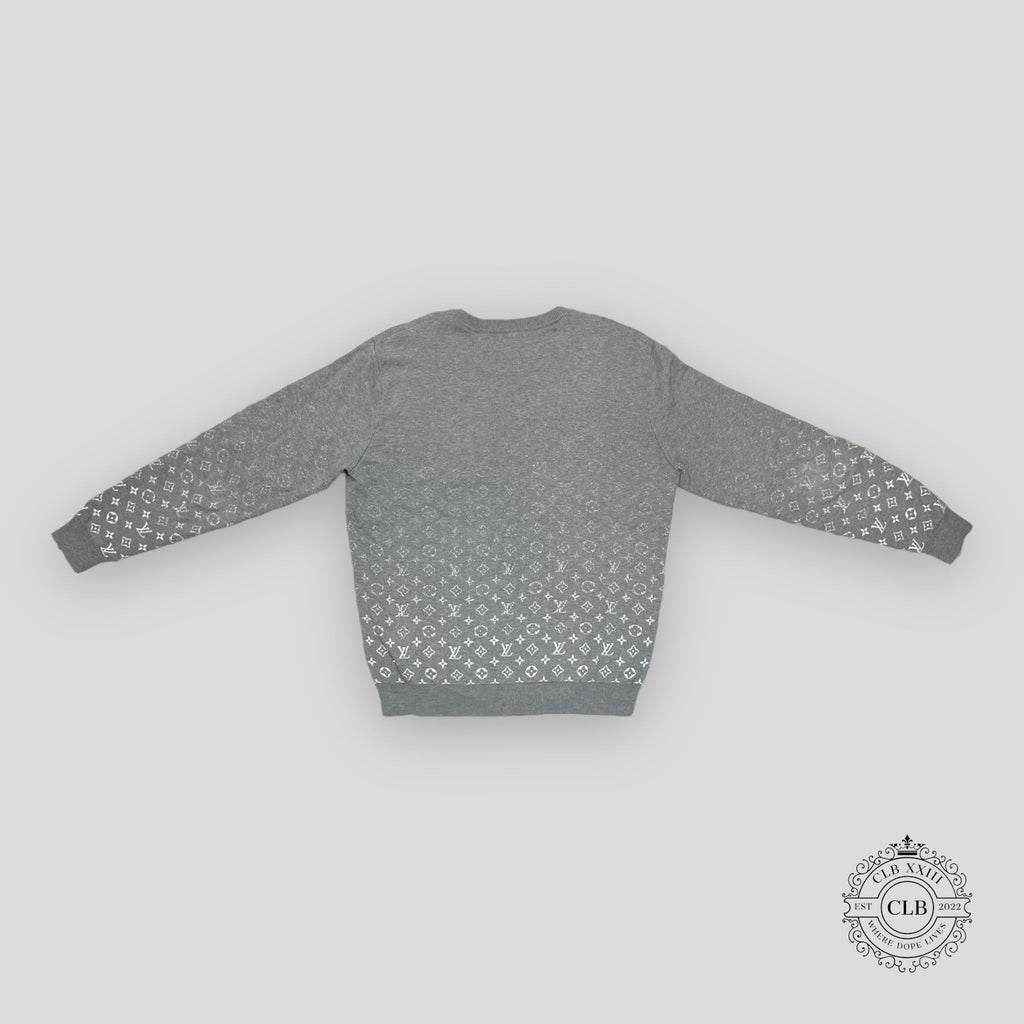 LOUIS VUITTON MONOGRAM DEGRADE LS KNITWEAR - GREY
