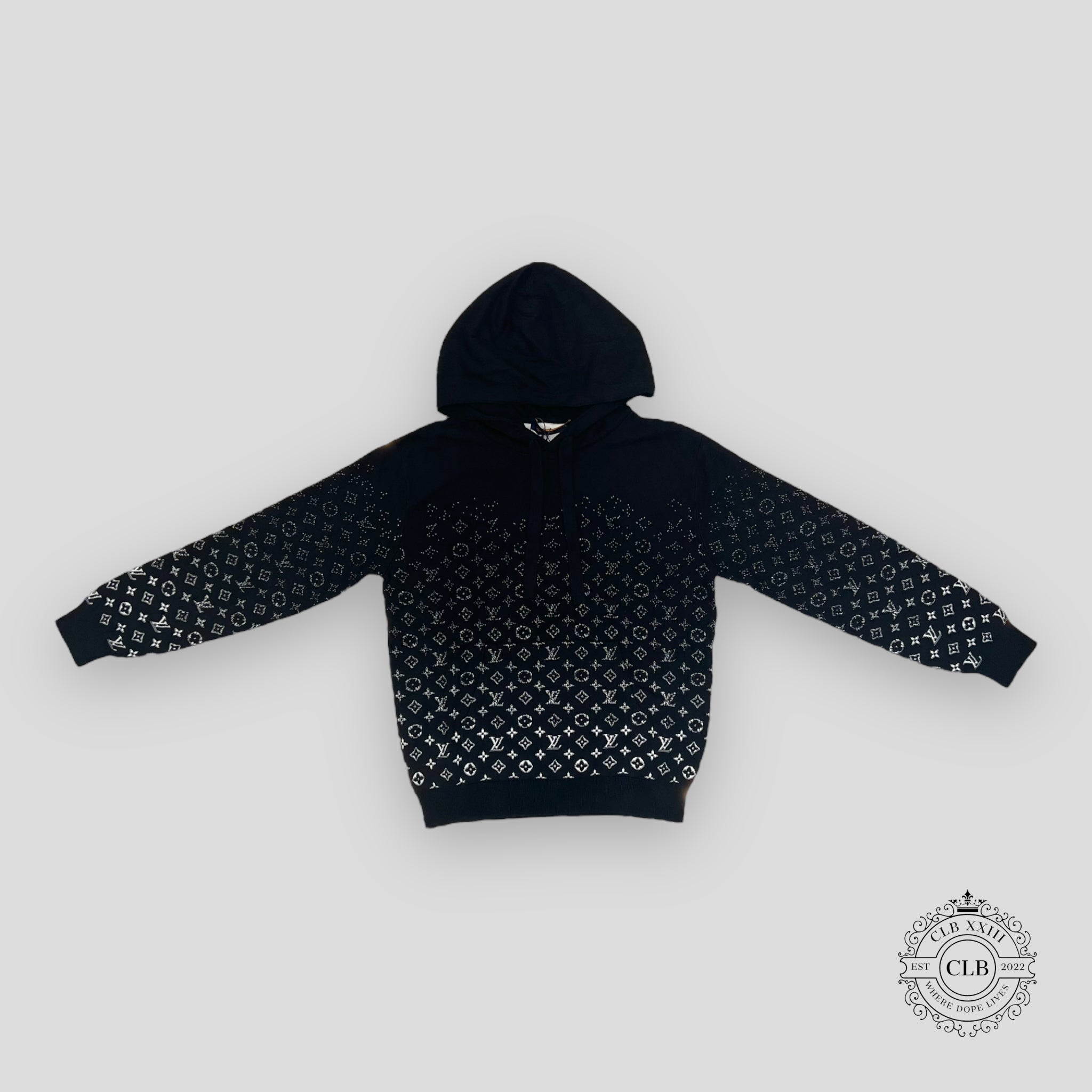 LOUIS VUITTON MONOGRAM DEGRADE HOODIE - BLACK