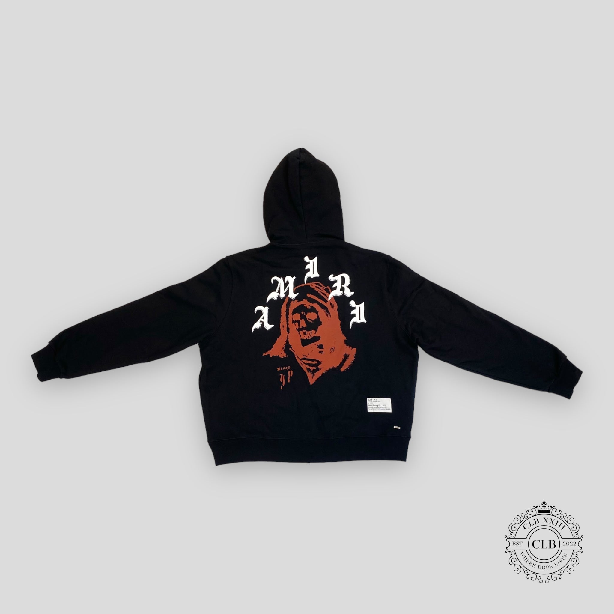 AMIRI WES LANG SOLAR KINGS ZIP HOODIE - BLACK