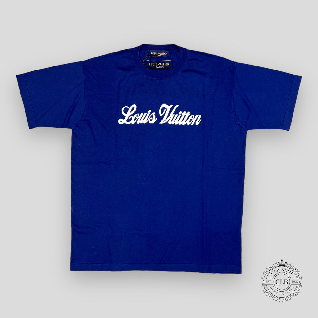 Louis Vuitton Short-Sleeved Graphic Crewneck in Indigo
