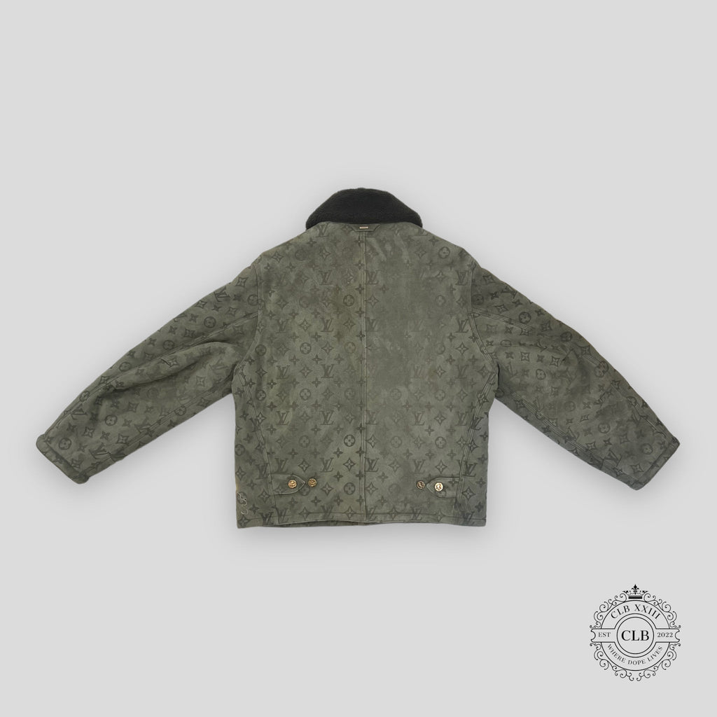 Louis Vuitton Monogram Shearling Jacket in Olive