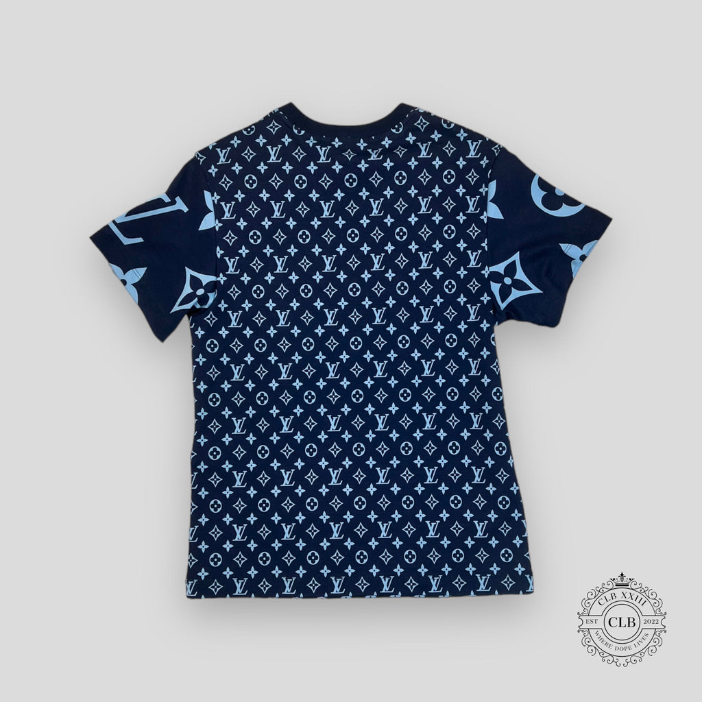 LOUIS VUITTON MIXED MONOGRAM T-SHIRT - MARINE