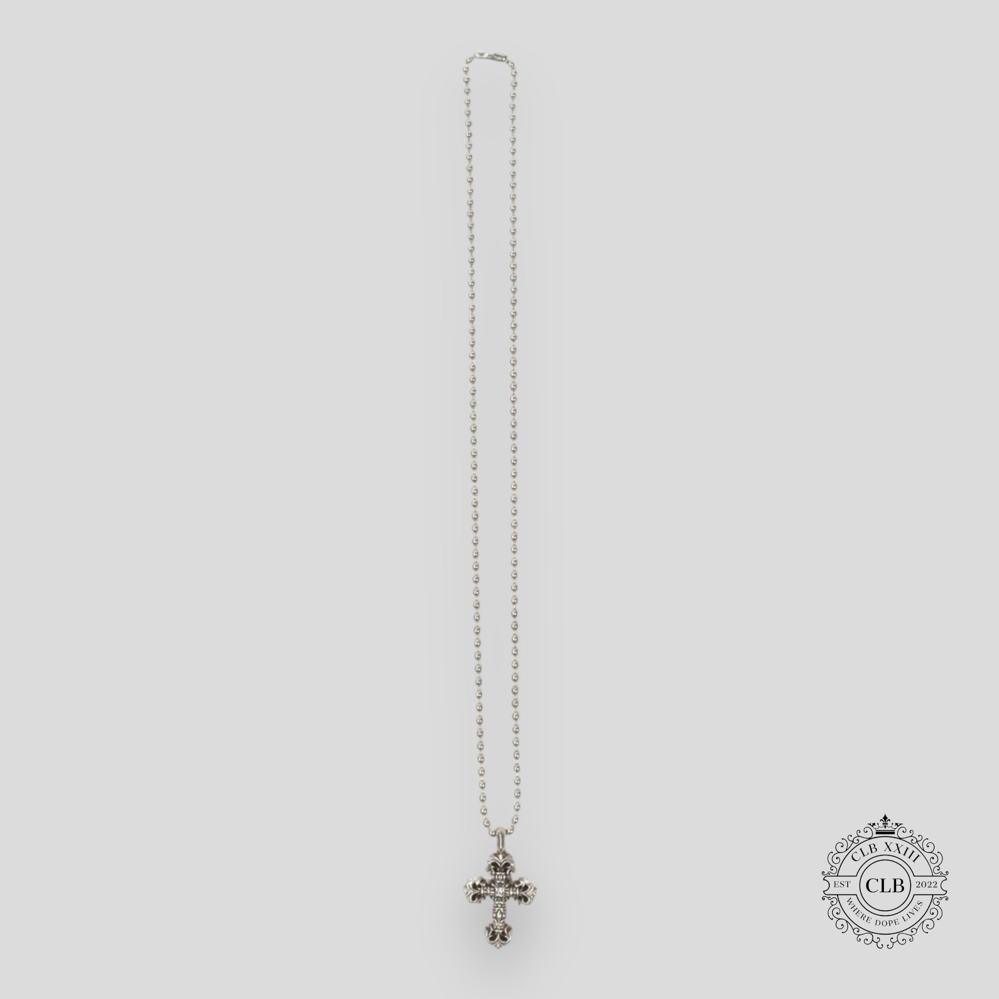 Chrome Hearts Diamond Embellished Tiny Filigree Pendant