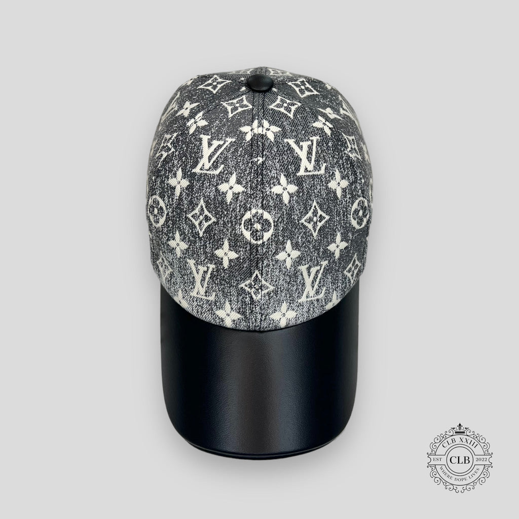 LOUIS VUITTON MONOGRAM JACQUARD DENIM CAP - GREY