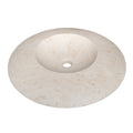 Light Travertine Natural Stone UFO Shape Sink Honed and Filled (D)21" (H)6"