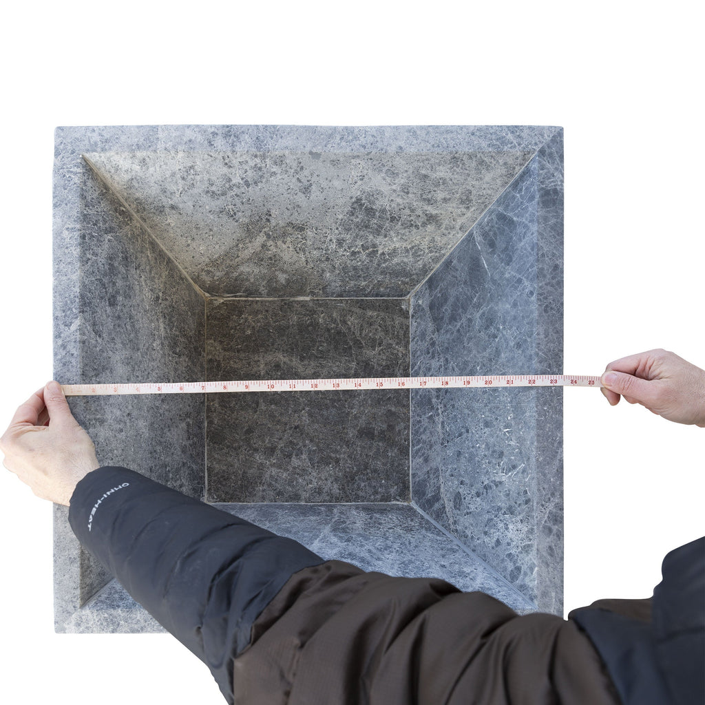 Silver Shadow Marble Natural Stone Fire Pit
