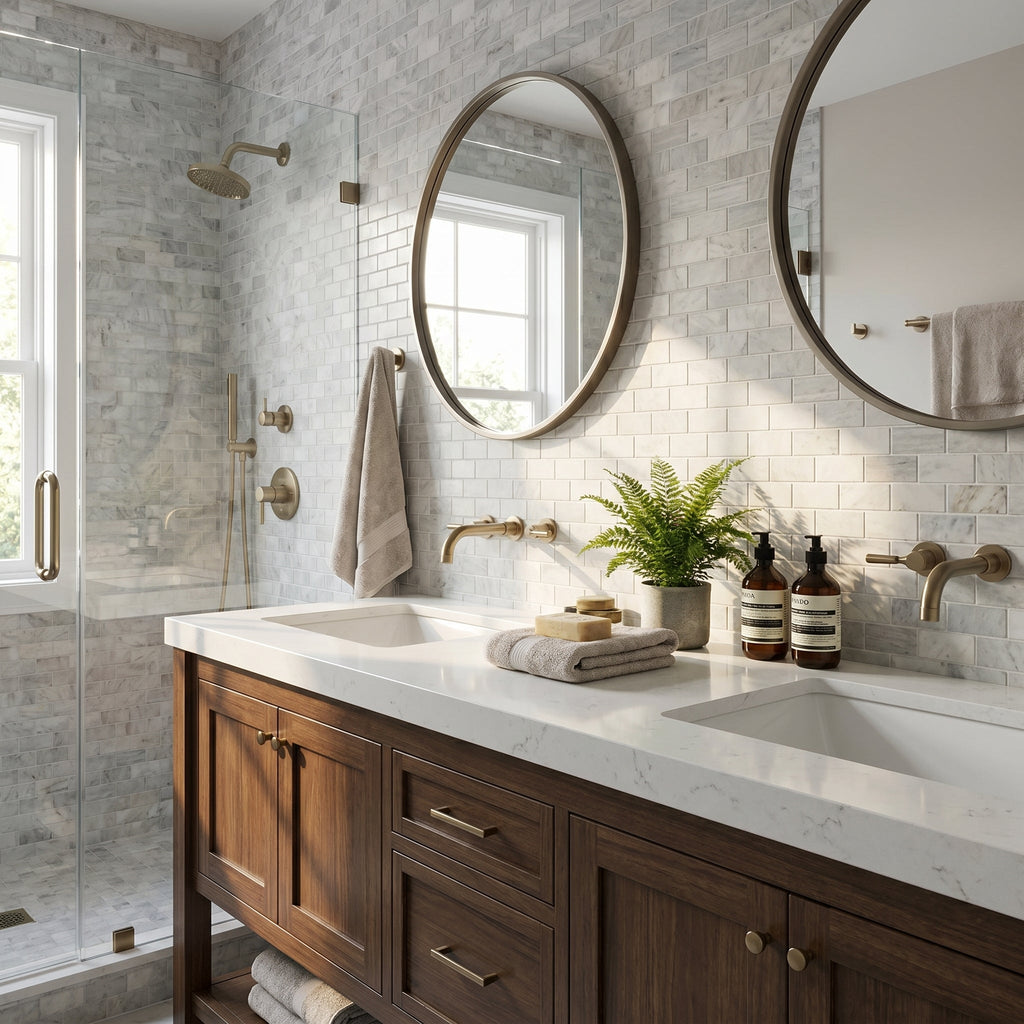 Solto White Marble 2"x4" Brick Honed on 12" x 12" Mesh Mosaic Tile