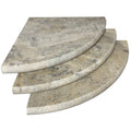 Silver Travertine 9" Shower Corner Shelf Honed and Filled