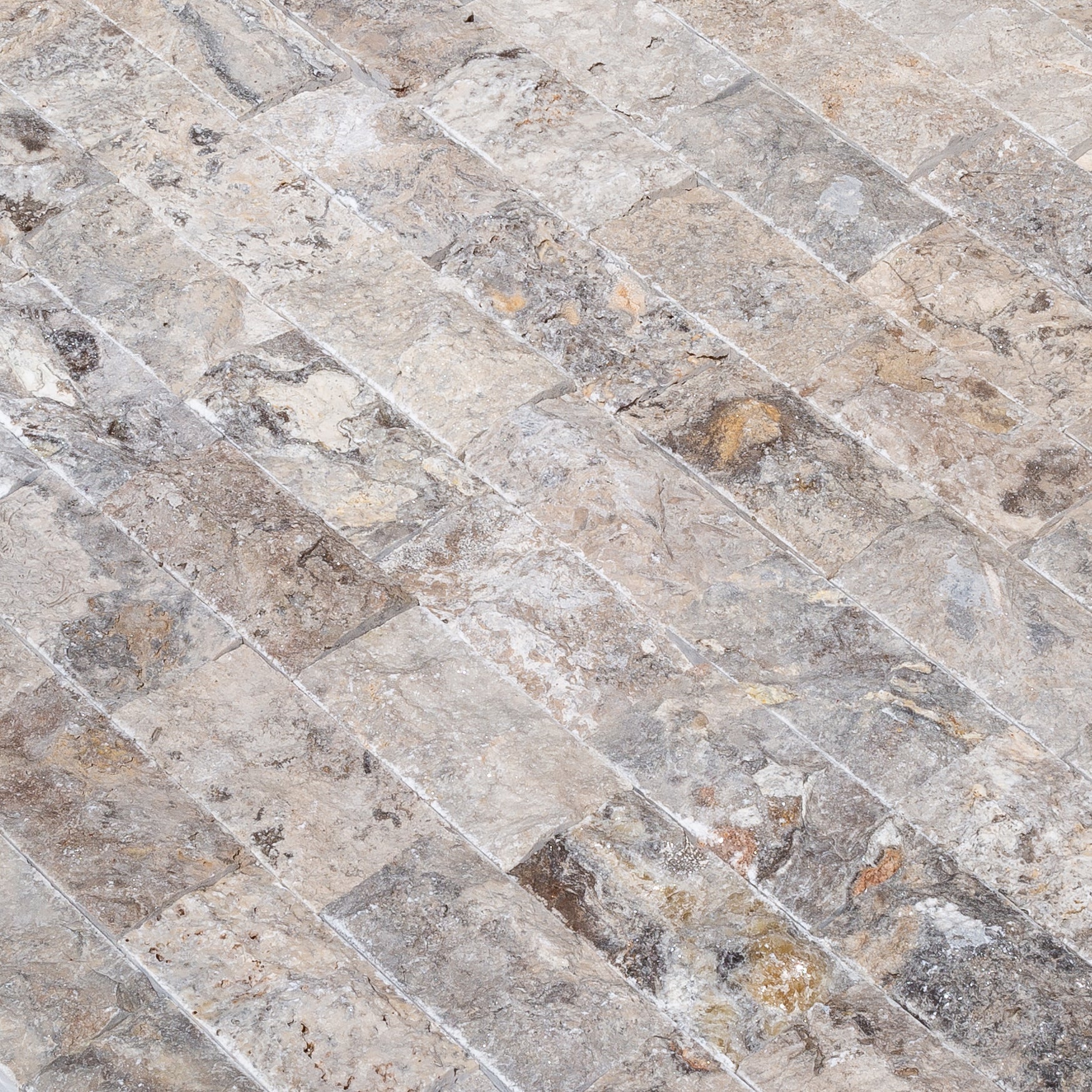 Silver 4"xFree Length Split-face Natural Travertine Wall Tile