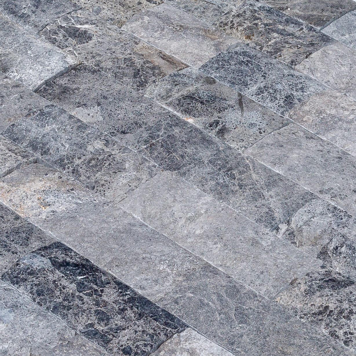 Tundra Gray 4"xFree Length Split-face Natural Marble Wall Tile